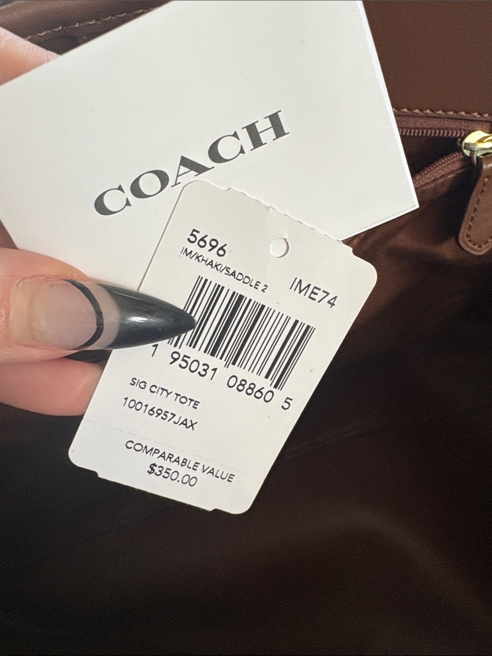 Coach Large City Tote - Picture 9 of 11